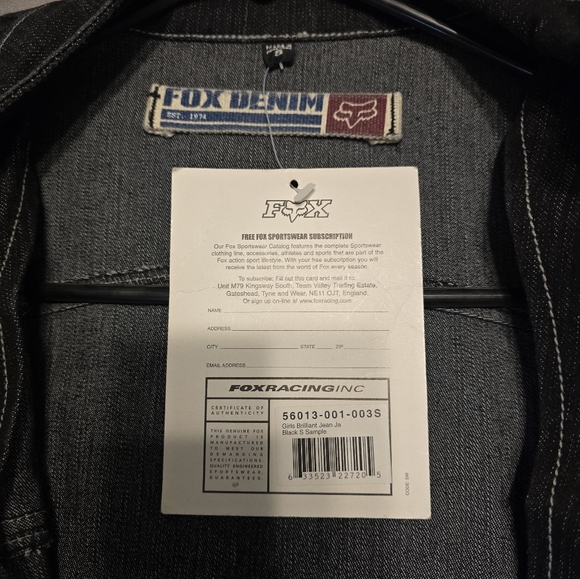 NEW Fox Racing denim moto jacket size Small. - Picture 7 of 12